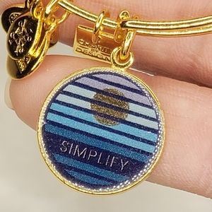 ALEX AND ANI Simplify shiny golden charm bracelet